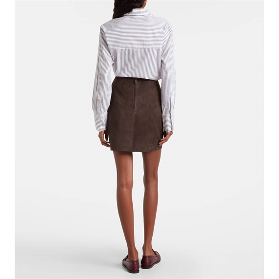 Rotate Mini Suede Nederdel, Ganache